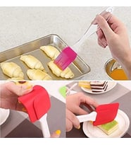 2'li Silikon Pasta - Börek - Poğaça Yağ Fırçası Ve Spatula Seti