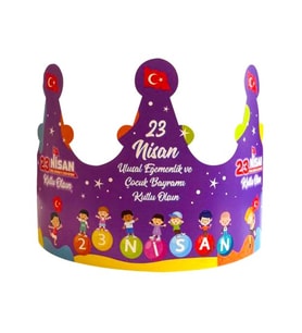 23 Nisan Temalı Karton Taç 10'lu Paket