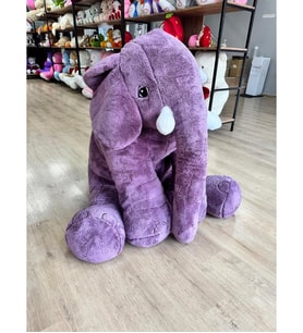 Mavimsi Peluş Fil Oyuncak 150 Cm Dev Boy - Koca Boy, Sevimli ve Renkli (Lila)