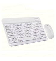 ScHitec Bluetooth Klavye + 2,4 Ghz+Bluetooth Mouse Seti Type-C Şarjlı Beyaz