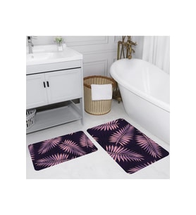 Rovigo Home Dijital Baskılı 2'li Banyo paspas Takımı RVG5220 (Lacivert)