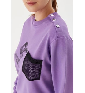 No Fear Kadın Sweatshirt Lila 72491 (Mor)