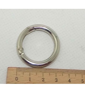 Angel Çanta Aksesuar 2.5 Cm Gümüş Yaylı Halka