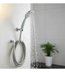 Yağmur Damlama Sistemli Banyo Duş Başlığı Armatürü Fiskiyesi