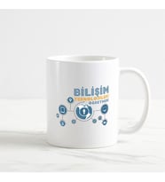 Bilişim Teknolojileri Öğretmeni Kupa Bardak (2. Tasarım) (Beyaz)