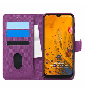 Microsonic Reeder P13 Blue Max Pro Lite 2022 Kılıf Fabric Book Wallet Mor