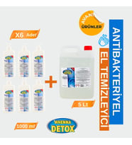 Antibakteriyel El Temizleyici 1000ml 6 Adet + 5 Lt. 1 Adet