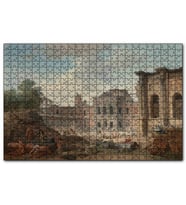 Cakapuzzle Meudon Şatosu'nun Yıklışı  Puzzle Yapboz MDF (Ahşap) (120 Parça)
