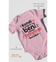 Anneanneye Özel Kısa Kollu Bebek Body %100 Pamuk