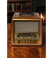 RT-680 Gerçek Ahşap Eskitme Bluetooth Hoparlör Mp3 Çalar Müzik Kutusu Nostaljik Radyo