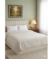 Çift Kişilik Baskılı Pike Yatak Örtüsü Daisy 200x230 cm (Turkuaz)