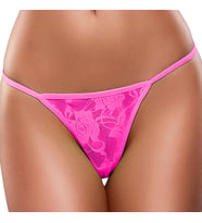 Desire in Motion Dantelli Esnek Fantezi Kadın String Tanga (Pembe)