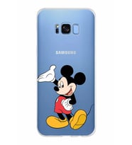 Samsung Galaxy S8 Plus Kapak Mickey Mouse Tasarımlı Şeffaf Silikon Kılıf