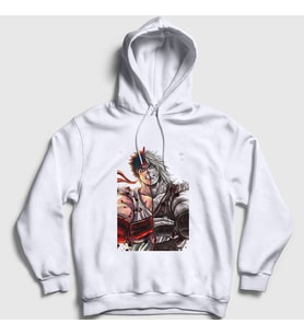 Presmono Unisex Beyaz Ryu And Ken Oyun Street Fighter Kapüşonlu Sweatshirt 326780tt