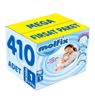 Molfix Bebek Bezi Beden:1 (2-5Kg) Yeni Doğan 410 Adet Mega Fırsat Pk