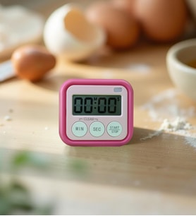 Elektronik Zamanlayıcı – Mıknatıslı ve Katlanabilir Standlı (Pembe)