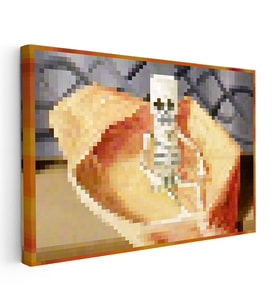 Kanvas Tablo Mortal Coil Piksel Minecraft Tablosu Ev Ofis Salon Duvar Dekoru
