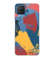 Samsung Galaxy M12 Kapak Brush Stroke Tasarımlı Şeffaf Silikon Kılıf