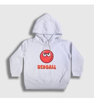 Presmono Unisex Çocuk Beyaz Oyun Red Ball Kapüşonlu Sweatshirt 361892tt