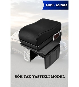 audi a3 2020 kol dayama geniş model Lüks Siyah Yastıklı Deri