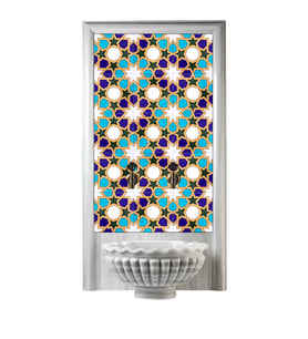 Armada çini 60x100 cm SP 99 Tunus Serigraf Türk Hamamı Pano