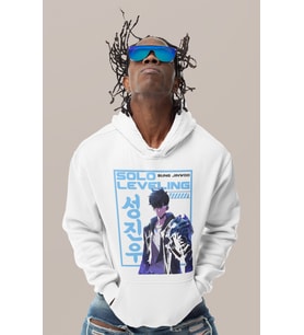 Solo Leveling Sung Jin-Woo Baskılı Unisex Oversize Anime Karakter Hoodie