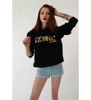 İZMİR MAFIA Kapşonlu Siyah Unisex Sweatshirt Hoodie Polar + HEDİYE