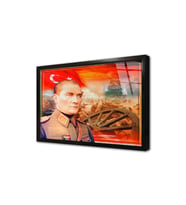 Çanakkale Savaşı ve Atatürk Çerçeveli Cam Tablo