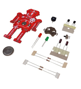 DC 3V Gözleri Yanıp Sönen Flaşörlü Robot Kendin Yap Hobi Devresi DIY Lehimleme Kiti Demonte(Montesiz)