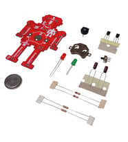 DC 3V Gözleri Yanıp Sönen Flaşörlü Robot Kendin Yap Hobi Devresi DIY Lehimleme Kiti Demonte(Montesiz)