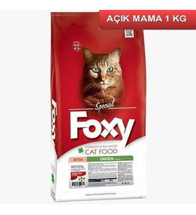 Foxy 37/20 Kitten Tavuk Etli Yavru Kedi Maması 1 Kg AÇIK