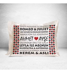 Kişiye Özel Kişiye Özel Efsane Aşıklar Yastık
