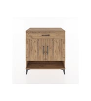 Hyperion Şifonyer 2 Raflı Tek Çekmeceli 2 Kapaklı 88x44x96 Çam-Çam