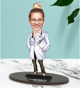 Kişiye Özel Doktor 4 Tasarımlı Karikatür Biblo