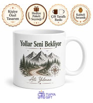 Adventure Awaits Baskılı Macera Bekliyor Kupa Bardak Hediye
