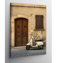 Kanvas Tablo Sokak ve Klasik Vespa