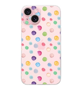 PrintiFy iPhone 15 Plus ile Uyumlu Water Color 6  Kamera Korumalı Şeffaf  Kılıf