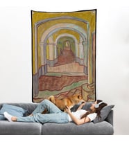Vincent van Gogh - Akıl Hastanesi Koridor Girişi Duvar Örtüsü - Corridor in the Asylum-7474