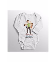 Unisex Bebek Beyaz Doğum Günün Kutlu Olsun Canım Babam Zıbın
