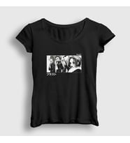Presmono Kadın Siyah Band Nana Osaki T-Shirt 313901tt