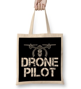 Cute Drone Pilot Funny Drone Lovers Bez Çanta Uzun Saplı