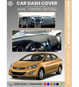 HYUNDAİ ELANTRA (2011-2017) Torpido Örtüsü Ön Göğüs Araca Özel UV Koruma Kaymaz Kolay Montaj