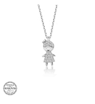 Swarovski Taşlı Gümüş Çocuk Bayan Kolye