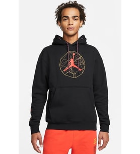 Nike Jordan Essentials Mountainside Graphic Pullover Hoodie Mens Baskılı Kapüşonlu Erkek Sweatshirt Siyah