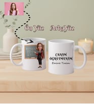 Kişiye Özel Canım Öğretmenim Matematik Öğretmeni Karikatürlü İsimli Kupa Bardak