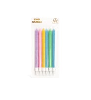 Simli Pastel Mum Seti 15cm 6lı Makaron