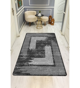 Modern Dijital Baskı Kaymaz Taban Halı H1140