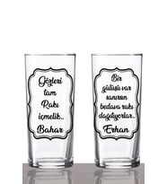 Kişiye Özel 2'li Sözlü Rakı Bardağı