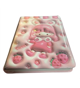 Çilek Kız Pembe Yumuşak Kapaklı Pofidik Defter Hatıra Defteri