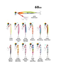 Fujin Metal Cast 60gr Shore Jig Metal Yem MT23 Jolly Zebra Glow